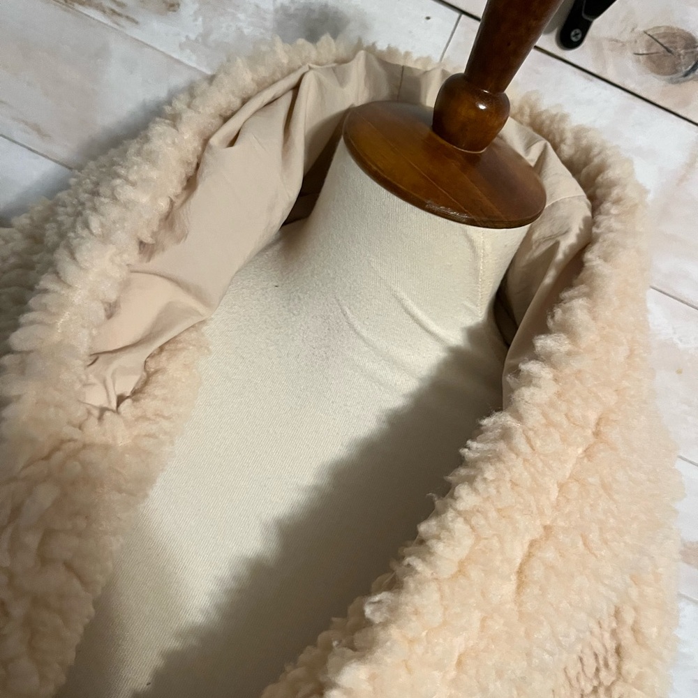 NWT Anthropologie size XS faux shearling crop zip up jacket - Picture 6 of 12